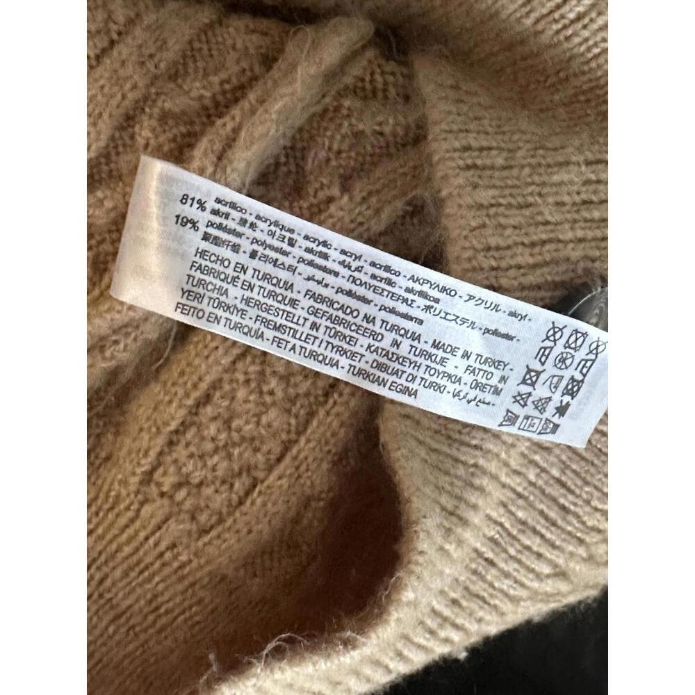 Zara Women's Cardigan S Brown  V-Neck Button Cardigan Camel  SIZE L # 1128 - Picture 9 of 16